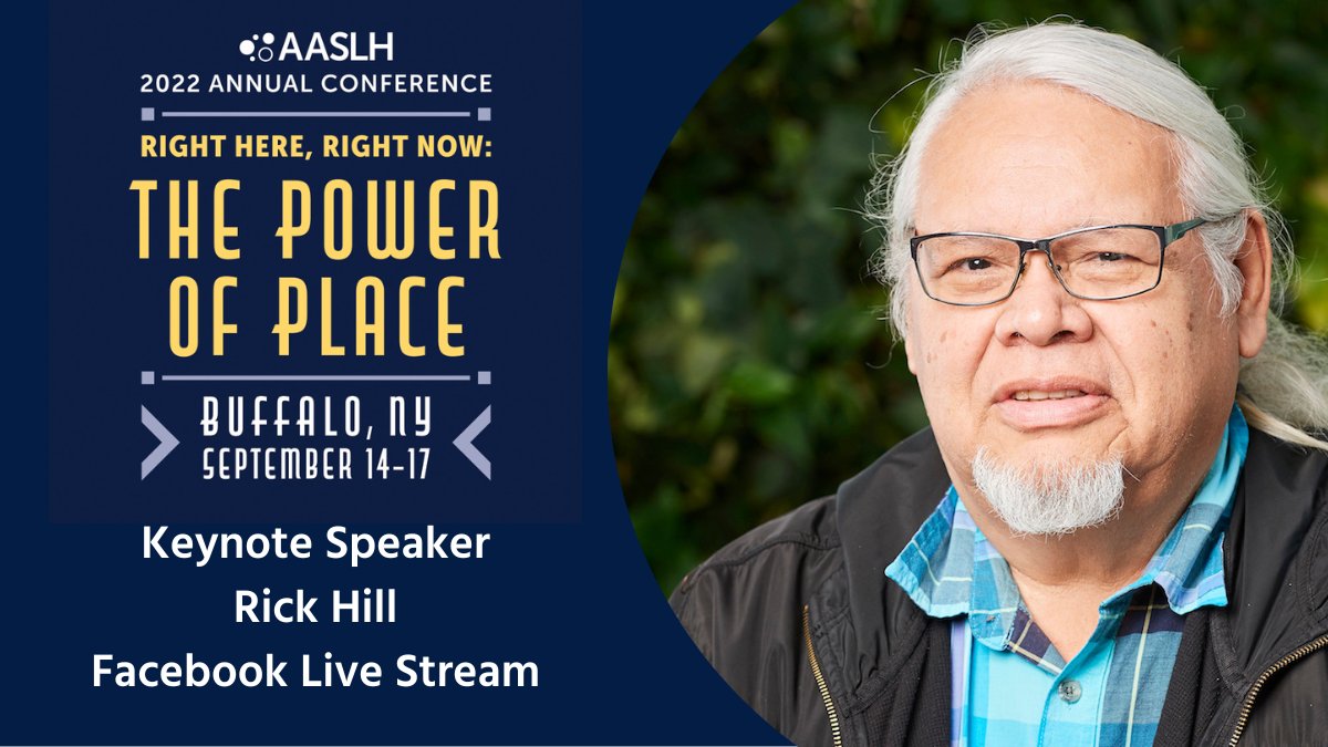 AASLH's tweet photo. We are making four Annual Conference general sessions available for free to everyone on our Facebook page this week. Join us at https://t.co/dlg3LnI5wS tomorrow at 11 a.m. Eastern time for Rick Hill's keynote address! https://t.co/Qmahy24vFc