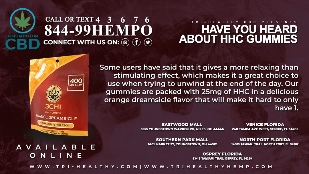 trihealthcbd's tweet photo. HHC never tasted so good! https://t.co/ou3Gb76qEM #HHC #3ChiGummies #HHCGummies #OrangeDreamsicle #Gummies #Edibles #TriHealthyCBD https://t.co/nAhEREzpn7