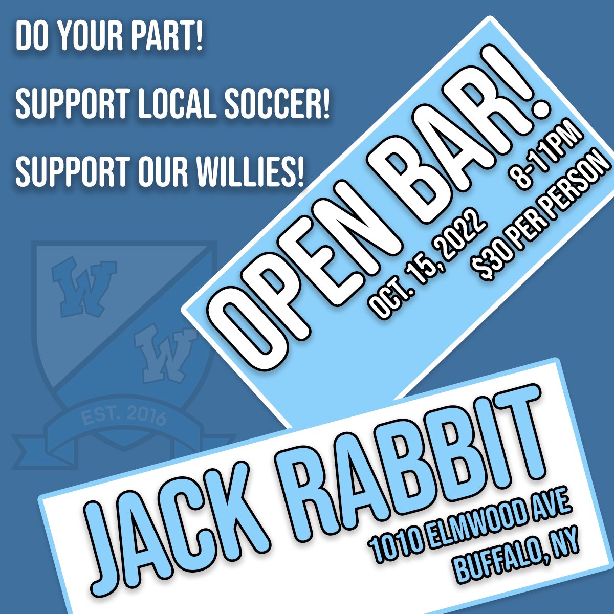 All details here! Venmo or cash is accepted, spread the word and let’s get fired up folks