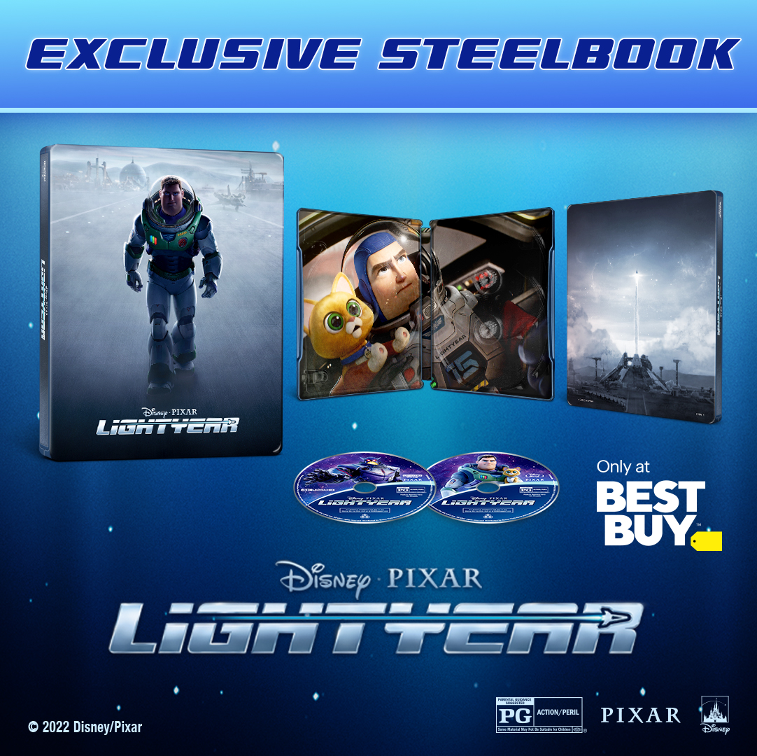 Bring Buzz home with the limited-edition #Lightyear 4K Ultra HD Blu-ray SteelBook, only at @BestBuy. bit.ly/LightyearSteel…