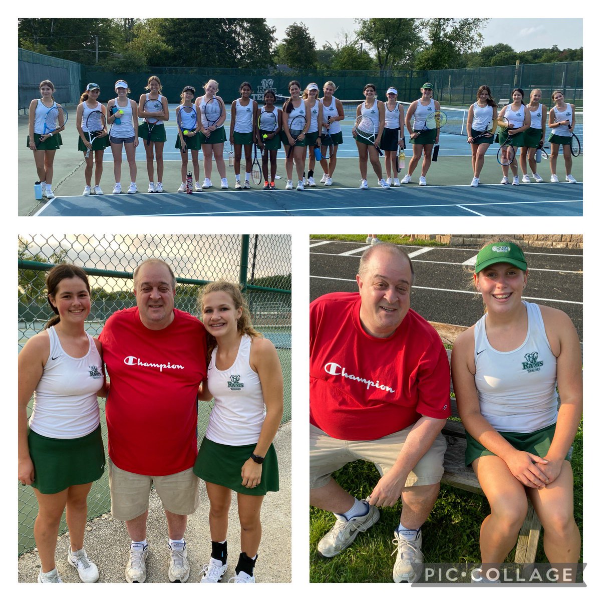 Thanks to Coach Reitman for cheering us on to a 6-1 victory over Crystal Lake Central! We ❤️ the Ramily Support! @GCHSGirlsBball #RamsLife #Ramily #TennisTime