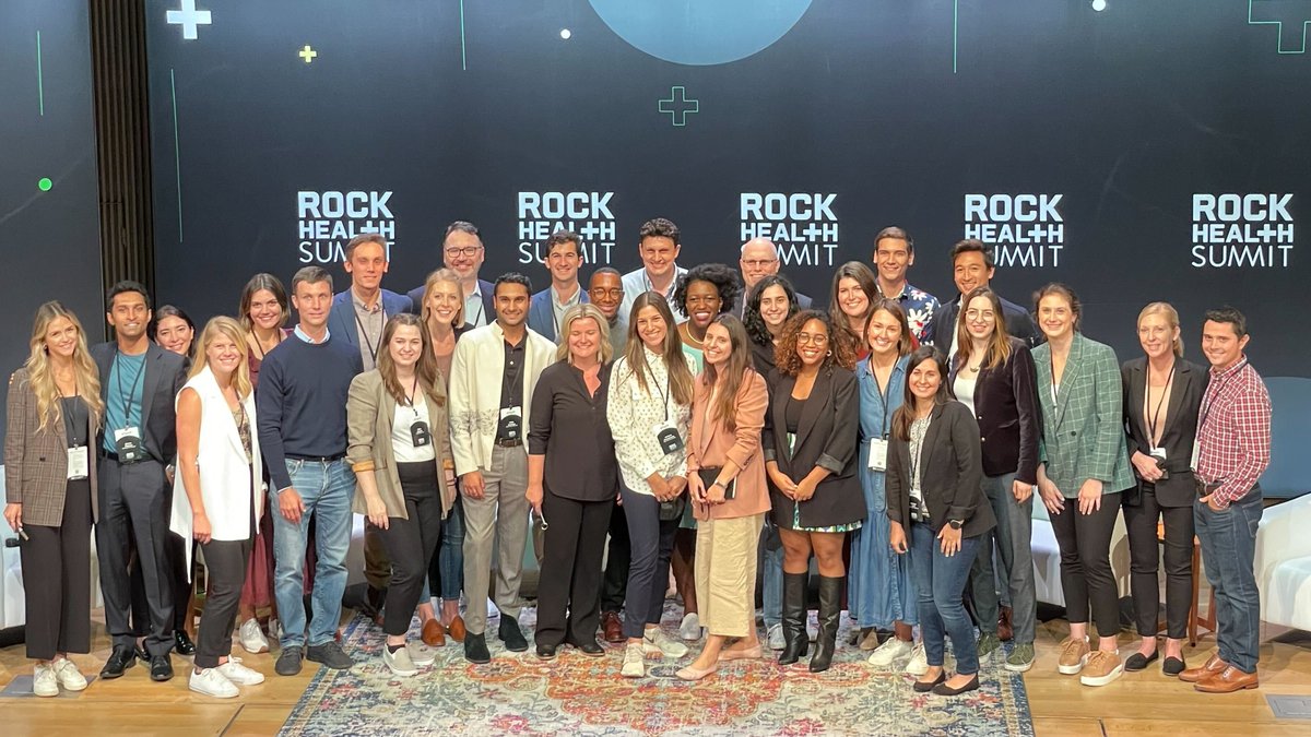 Cheers to the Rock Health team that made #RHSummit22 happen! To our #digitalhealth friends, please let us know what you thought: docs.google.com/forms/d/e/1FAI…

We're off to enjoy the reception—if you see any of these smiling faces here tonight in SF (+ beyond!), be sure to say hi 💚✨