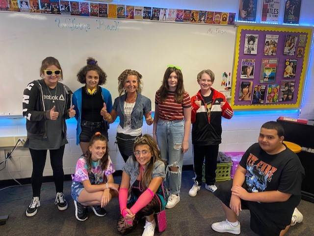 80s/90s Throwback Day throughout the District for Neshaminy Goes Gold Spirit Week #ChildhoodCancerAwarenessMonth