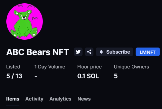 ABCBearsNft's tweet photo. Floor at 0.1 sol and mint price 0.05 sol the mint has not being end, go mint quicly before the mint end !! 
Link mint : https://t.co/1OjRLt4G65 
#mint  #MintingSoon #SolanaGiveaway #SolanaCommunity  #NFTs #NFTCommunity #SolanaGiveaways #OpenSeaNFT #sol #SOLANA https://t.co/ojVGmNb9mR