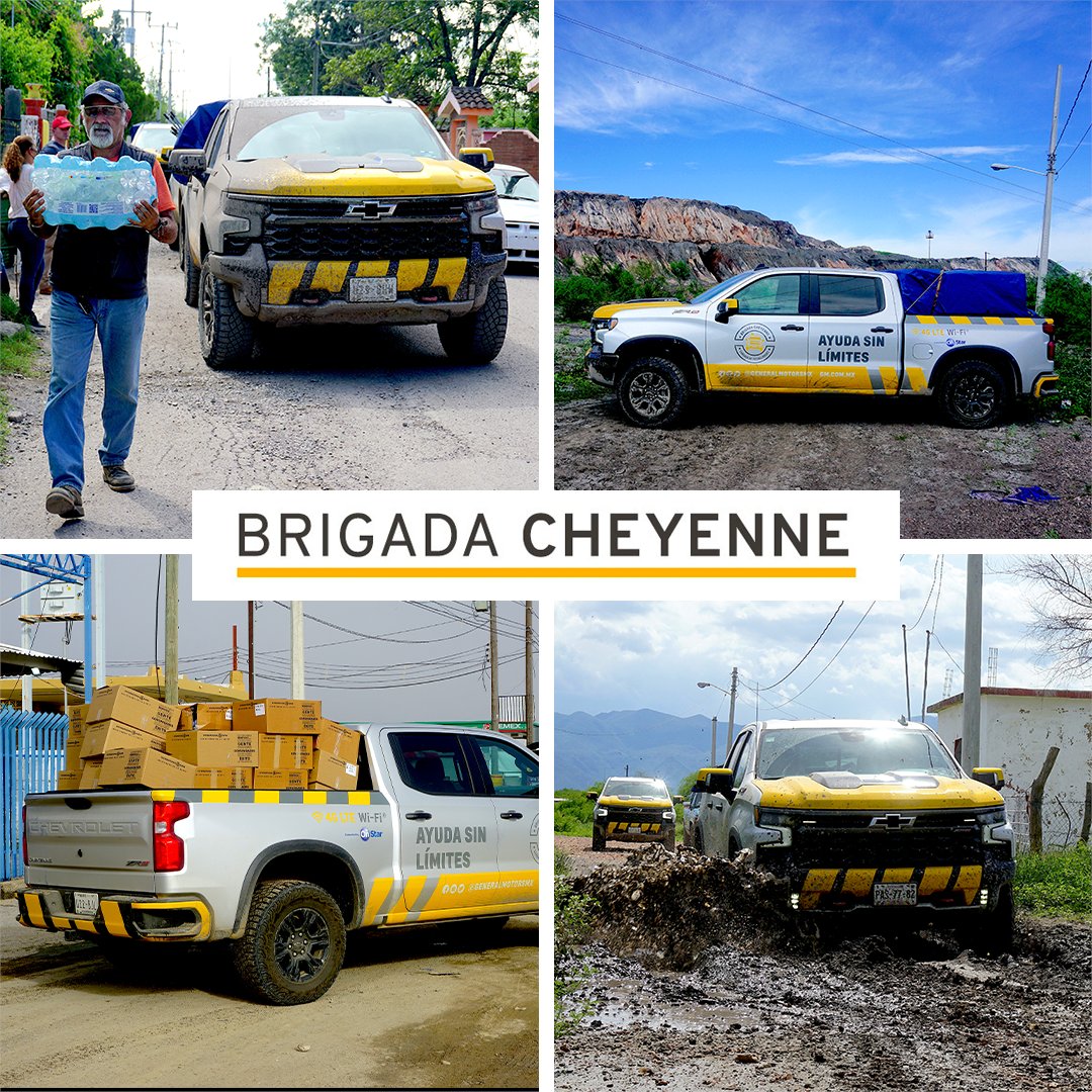 Brigada Cheyenne suma más kilómetros en apoyo a los afectados por el desbordamiento de Río Sabinas en Múzquiz, Coahuila, transportando más de 800 kits de limpieza, colchones, y otros artículos de primera necesidad. Conoce más aquí: media.gm.com/media/mx/es/gm….