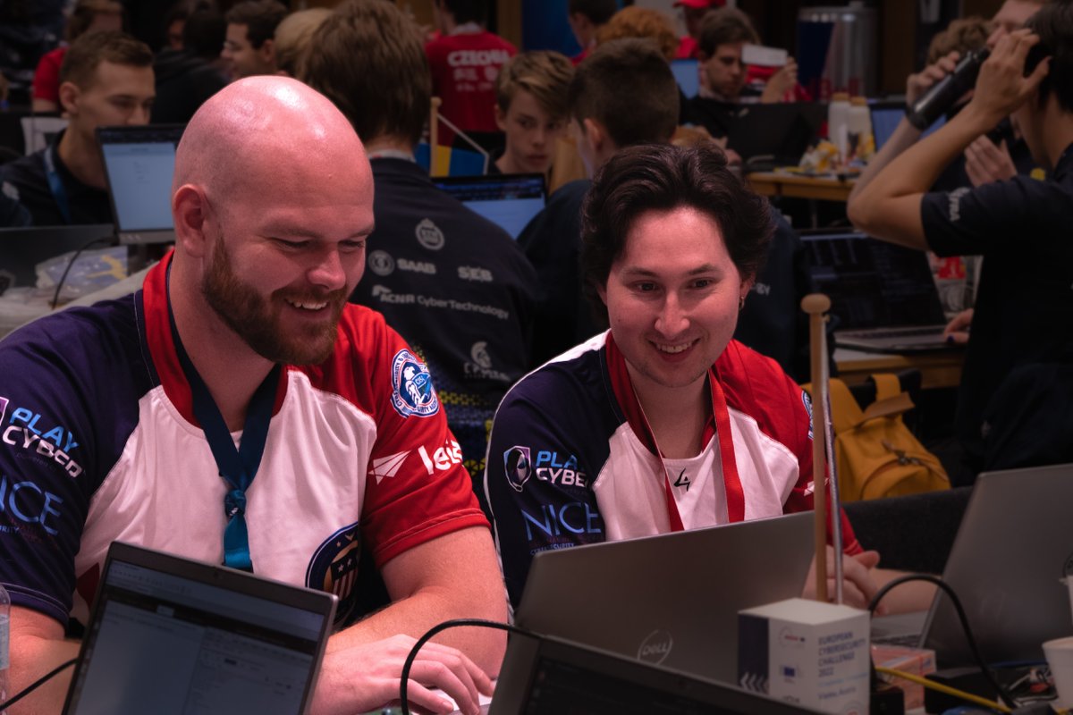 USCyberGames's tweet photo. The next set of challenges of the European Cyber Security Challenge (#ECSC) started today! We’re excited to have the #USCyberTeam participate in Vienna, Austria. View the leaderboard now: https://t.co/JSTGvsVUEn
#Cybersecurity #CyberGaming @enisa_eu https://t.co/kZqJy0fmnI