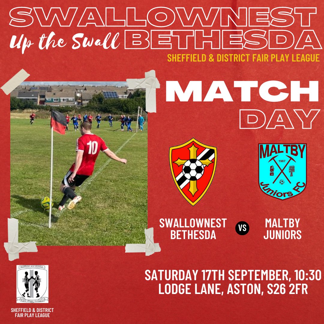 Swallownest_'s tweet photo. Fixtures are back on this weekend as we welcome @MaltbySaturday to Lodge Lane for our first home game of the season #UpTheSwall https://t.co/nKaO8cUCbN