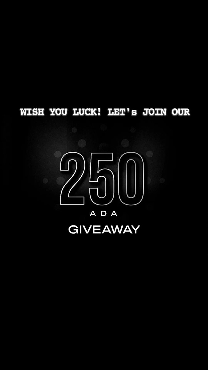 🎁 #ADAGiveaway

🏆: 1x 250 $ADA

Rules:

-Follow me, @angrylions_nft @GinsengKenny @rooneyjr91 <a href="/jasmine_cnft/">jasmine.hbar</a>
-Like, RT, tag 3 frens
-RT+Cmt a nice thing on my pinned tweet

#CNFTGiveaways #CNFTCommunity #CNFTcollection #CNFT #NFTs #NFTGiveaway #NFTProject  #CNFTdrop #CardanoNFT