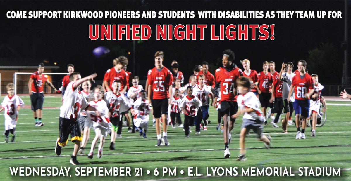 We are just one week away from Unified Night Lights! The first 200 fans in attendance will receive a Pioneer Bakery cookie and a chance to win attendance gift card courtesy of Pioneer Bakery Cafe! Please post/share/retweet, and we'll see you there!