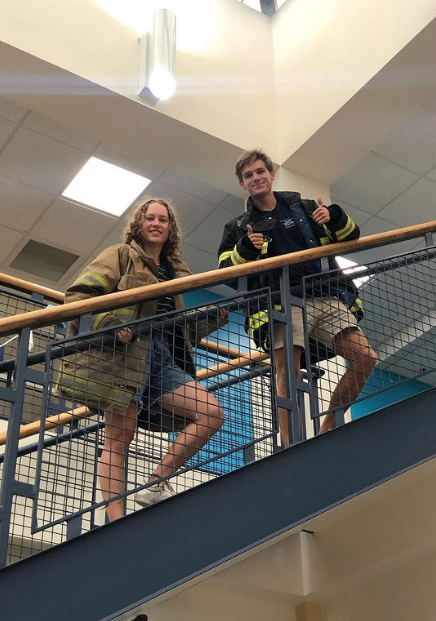 battenstuengage's tweet photo. ICYMI: SGA hosted their 9/11 Memorial Stair Climb this weekend.  In total, 549 flights of stairs were climbed in memory of the firefighters who risked their lives on 9/11. They also climbed to support VBFD and reached their $300.00 donation goal for our local fire department. https://t.co/mcCGuyCXbz