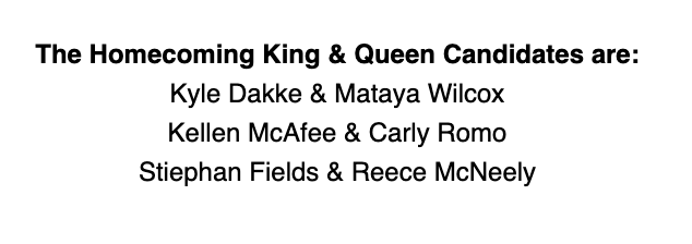 FallsCityPS's tweet photo. Congratulation 2022 senior homecoming king and queen candidates. https://t.co/HZPzIedFqt