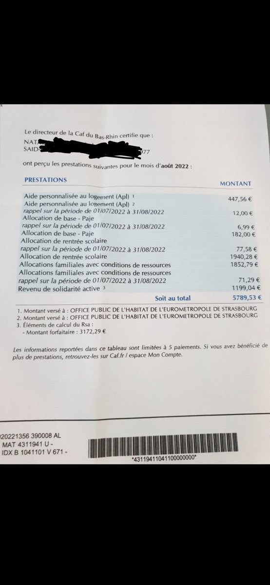 eciotti's tweet photo. 6000 euros d’allocations familiales pour une famille de 10 enfants, voilà où va l’argent des Français ! 

L’Etat ne plus être la vache à lait de certains profiteurs. Je porterai un projet de plafonnement des allocations sociales. 

Nous devons en finir avec l’assistanat ! https://t.co/XlqvnuXql5