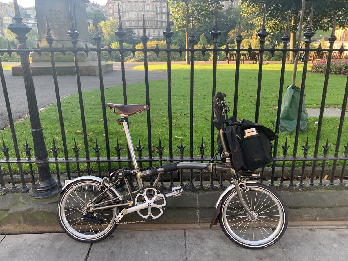 JonathanBurston's tweet photo. How times have changed?

It used to be a car to the airport and a flight.  

Now it’s Bert my @BromptonBicycle and trains all the way. So much fun. Every time I take it out I’m having a mini adventure. 

One photo looks like my Brompton is a broomstick 😂 https://t.co/UTBnBsssdF