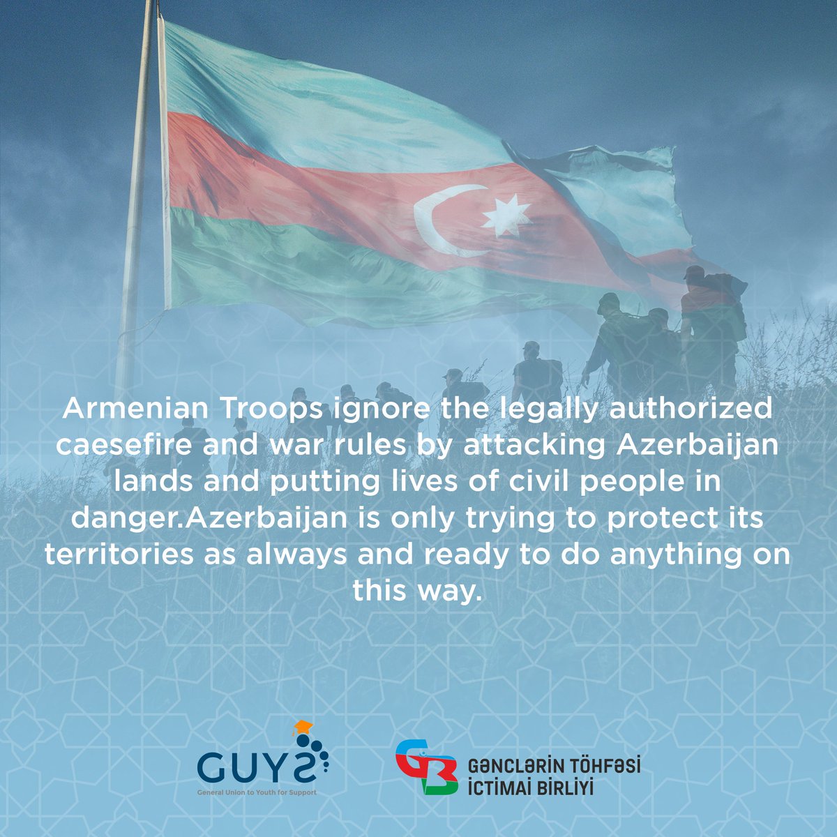 guys_pu's tweet photo. #StopArmenianAgression
#Azerbaijan
#peace
#nowar
#StopArmenia
#KarabakhisAzerbaijan #GUYS2022 https://t.co/ePsGV1xNDL