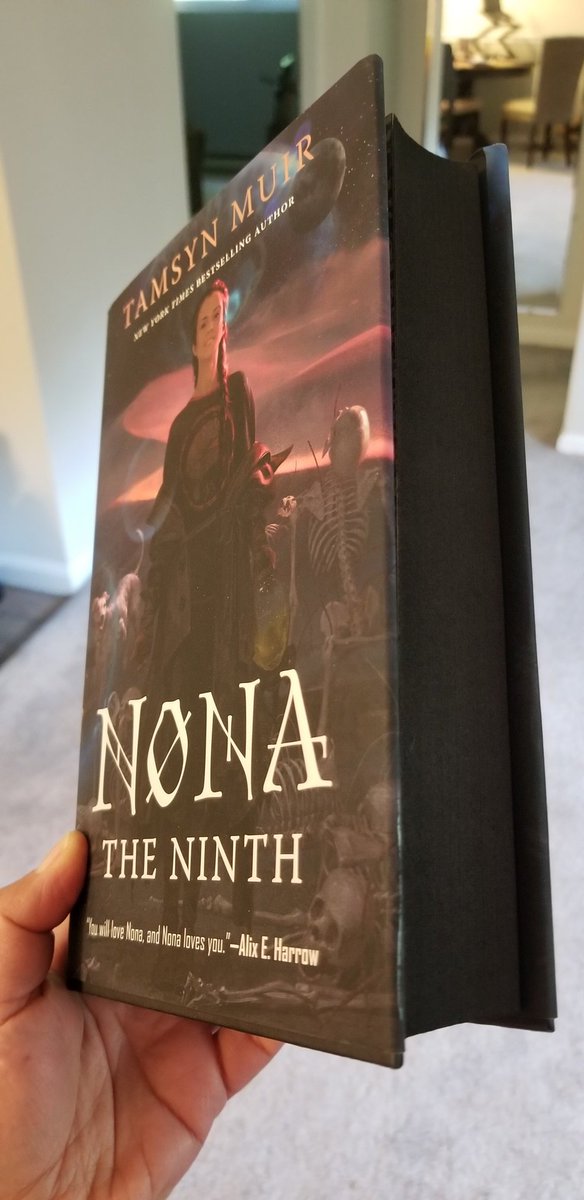 JGilstein's tweet photo. A thing of beauty. Thank you @SilUnicornActon for holding your last black-stained edge copy of #NonaTheNinth 💀 for me! Can't wait to dig in. https://t.co/agGKU8gENq