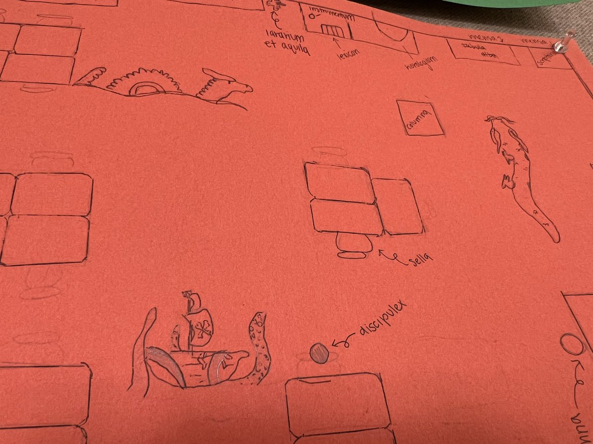 stickfiguregods's tweet photo. Every year I have students map the classroom for vocab practice and this year I asked for some “here be dragons” action 😁 #latinteach https://t.co/lzltIE4jXI