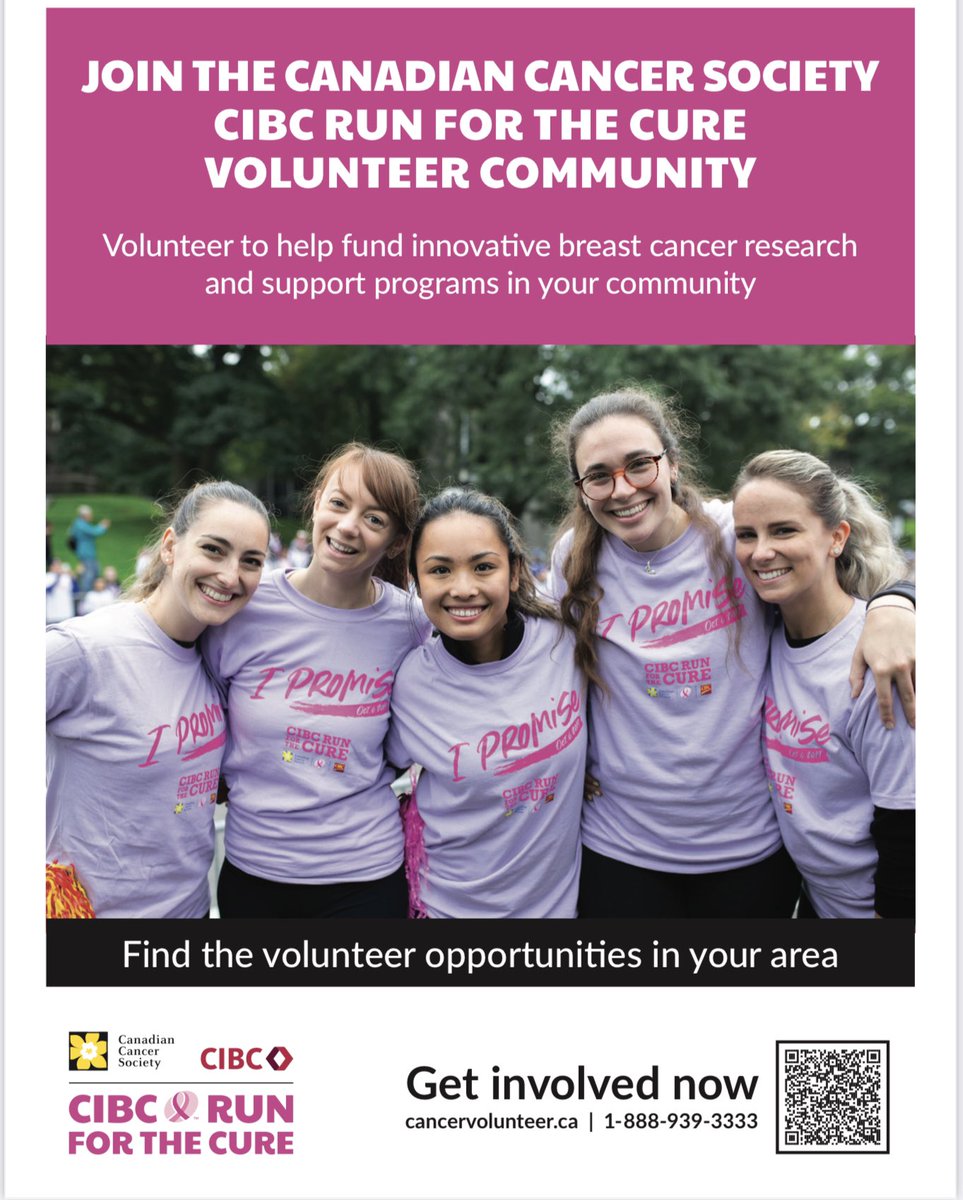 #CIBCRunForTheCure #northbayontario #northbay #volunteer Make a difference and join us Sunday October 2nd!