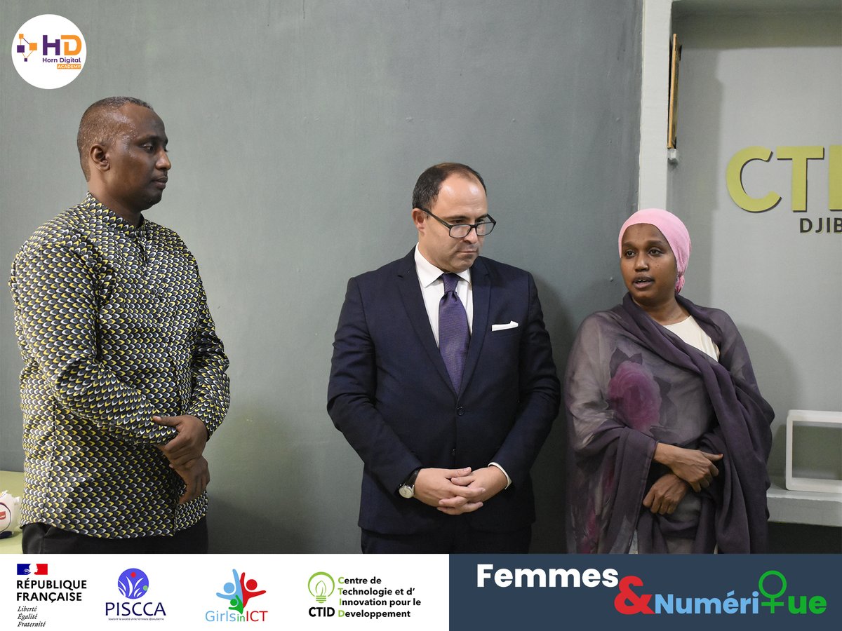 DjiboutiTechHub's tweet photo. 5/6 L’Amb Guillois a également pu échangé avec les heureuses récipiendaires. A cette occasion, il n’a pas manqué de les encourager à persévérer et s'imposer dans le #numérique, qui demeure, un domaine porteur pour les femmes à #Djibouti 💫💯

#GirlsInICT #Inclusion #Tech253 https://t.co/V1pDOR23dr