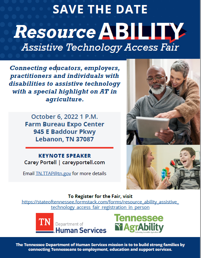 Assistive Technology Access Fair! stateoftennessee.formstack.com/forms/resource…