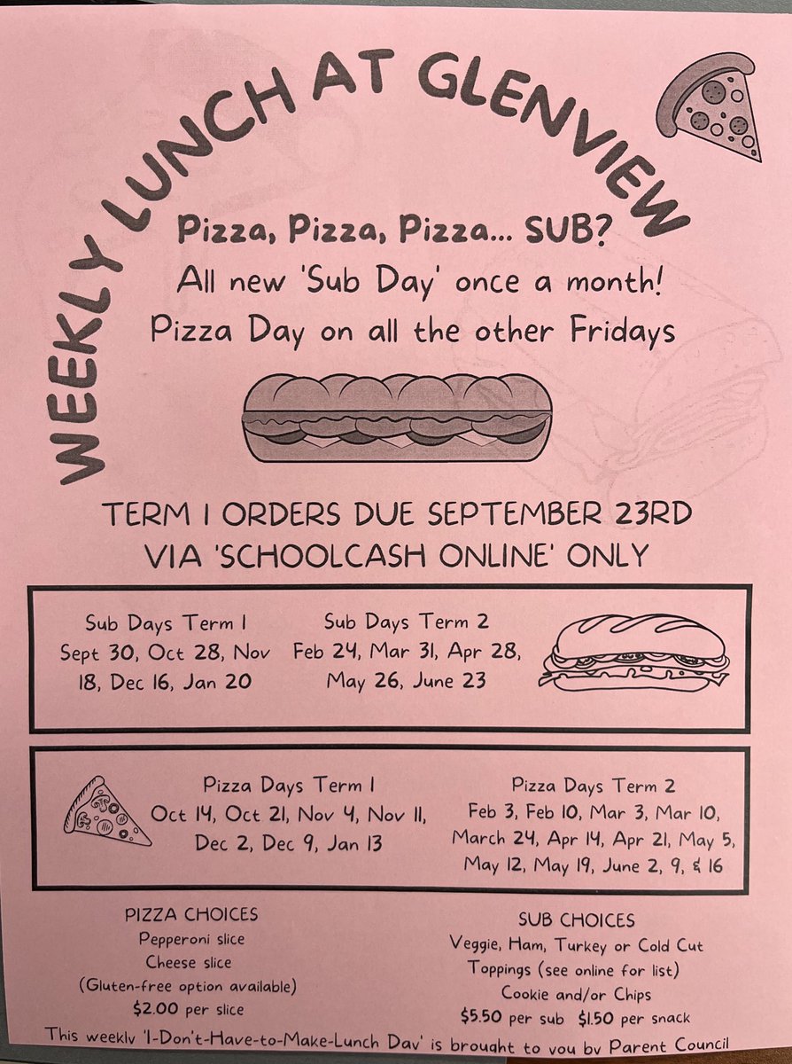 GLVPS's tweet photo. Lunch Days are returning to Glenview!!  Check out the information below. https://t.co/qZoNc89lsr