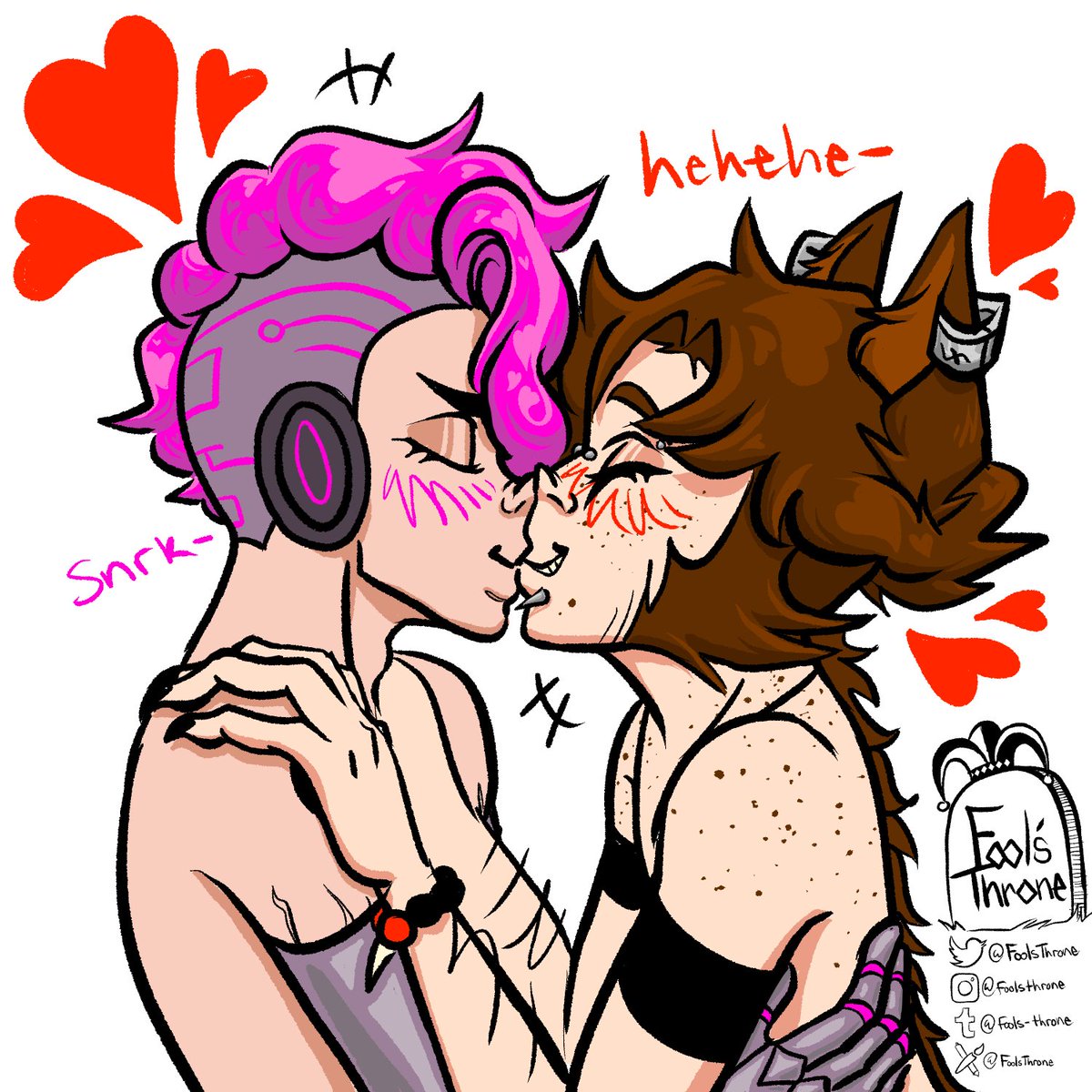 FoolsThrone's tweet photo. Kissing compilation featuring @KKingDoesWeird's sweet bot, Bastian! I love him sososo much!!!

Also I guess I'm doing an art spam since I can't draw for a while lol

#DigitalArt #Robot #Wolfboy #gay #kisses #EmBas https://t.co/mQs7Z06inW