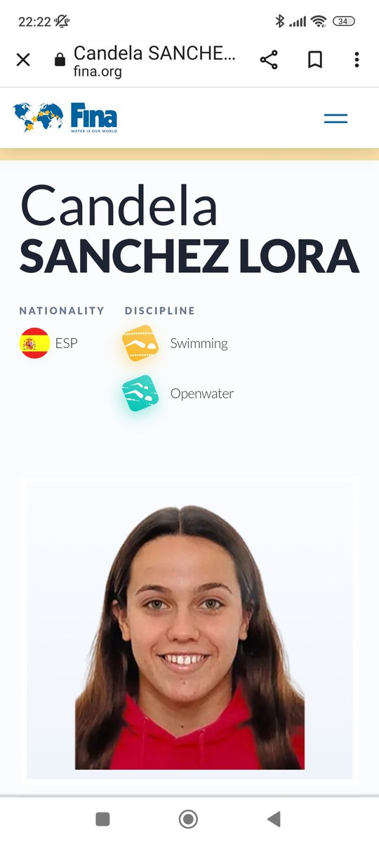¡CANDELA SÁNCHEZ LORA ya está en Seychelles, en el Campeonato del Mundo Junior de Aguas Abiertas, donde este sábado 17 de septiembre nadará la prueba de 10km! Estaremos muy atentos y podremos seguirla a través del siguiente enlace: fina.org/competitions/2…