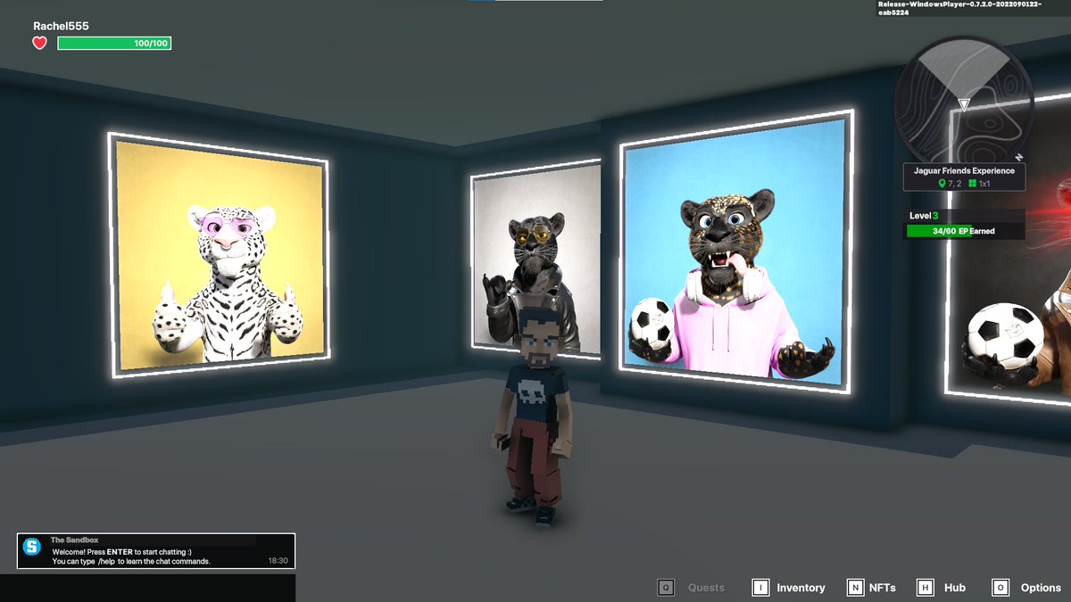 Rachelmove's tweet photo. @TheSandboxGame @jagfriends_nft I just finished my quest on @jagfriends_nft experience on the #sandboxalphaS3 for a chance to win a Season 3 Alpha Pass! Here I am in Legendaries Room, check out my screenshot!

#jaguarfriends https://t.co/wPd0Wy5Oin