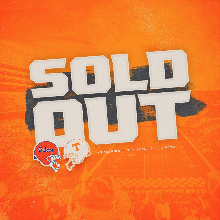 Tennessee-Florida: Neyland Stadium is sold out for Tennessee's SEC opener against the Florida Gators