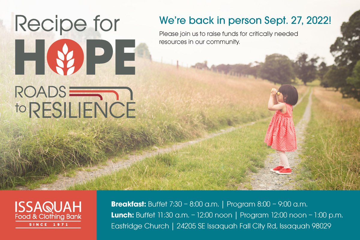 issaquahfood's tweet photo. We’ve seen a 50% increase in the number of people accessing our resources. Community support is vital to meeting the growing need. Join us and donate Tue 9/27 at Recipe for Hope. 

https://t.co/3jf8CG2z6g

#RecipeForHope #IFCB #FeedTheNeed #Sammamish #Issaquah #Renton #Newcastle https://t.co/edsqojTd98