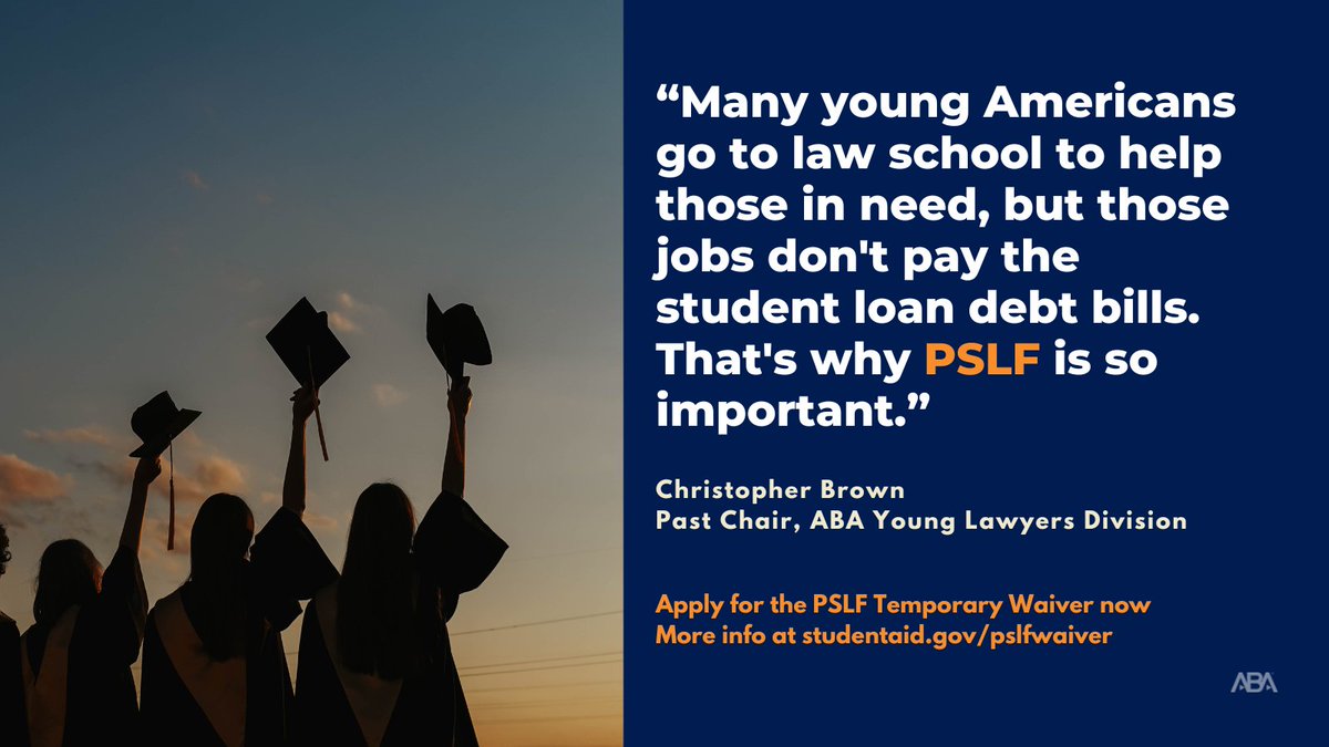 The #PSLF limited waiver period expires on October 31! Learn more about the program and whether you might be eligible for qualification here: bddy.me/3BD7Rwy <a href="/FAFSA/">Federal Student Aid</a> <a href="/WhiteHouse/">The White House</a> <a href="/ABAYLD/">ABA Young Lawyers</a> <a href="/chrisbrown_esq/">Christopher L. Brown</a> #PSLFWorks