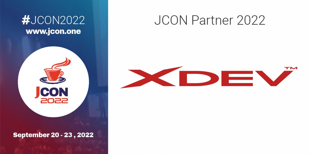 jcon_conference's tweet image. Many Thanks for your support!! @jcon_conference is excited to have @XDEVSoftware on board as a gold sponsor!! #JCON2022 @RichardFichtner #XDEV #XDEVSoftware

bit.ly/3eMcOKu
Get a free #JUG Ticket: jcon.one