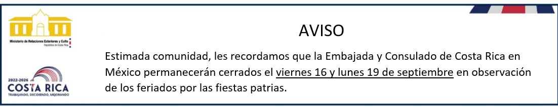 Embajada Costa Rica en Mexico (@embajadacr_mx) on Twitter photo 