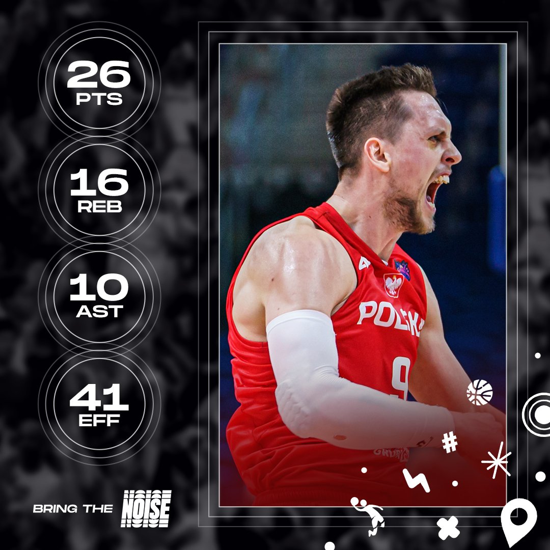 LEGENDARY. 👑🇵🇱

Mateusz Ponitka drops the 3rd triple double in #EuroBasket history.

Previous 2:

🇭🇷Toni Kukoc, 1995: 15 PTS, 12 REB 11 AST
🇷🇴Andrei Mandache, 2017: 14 PTS 10 REB 11 AST

#BringTheNoise