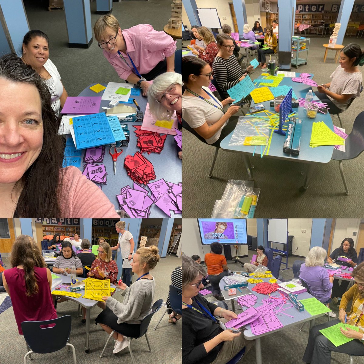 FairOaksEagles's tweet photo. Our #FairOaksEagles staff prepping for the upcoming #WIGS family nights on September 20 (3-5) & 22 (K-2). Mark your calendars! #teachleadlearn #CobbSuccess #OneTeamOneGoal https://t.co/qF1TBhOmIs