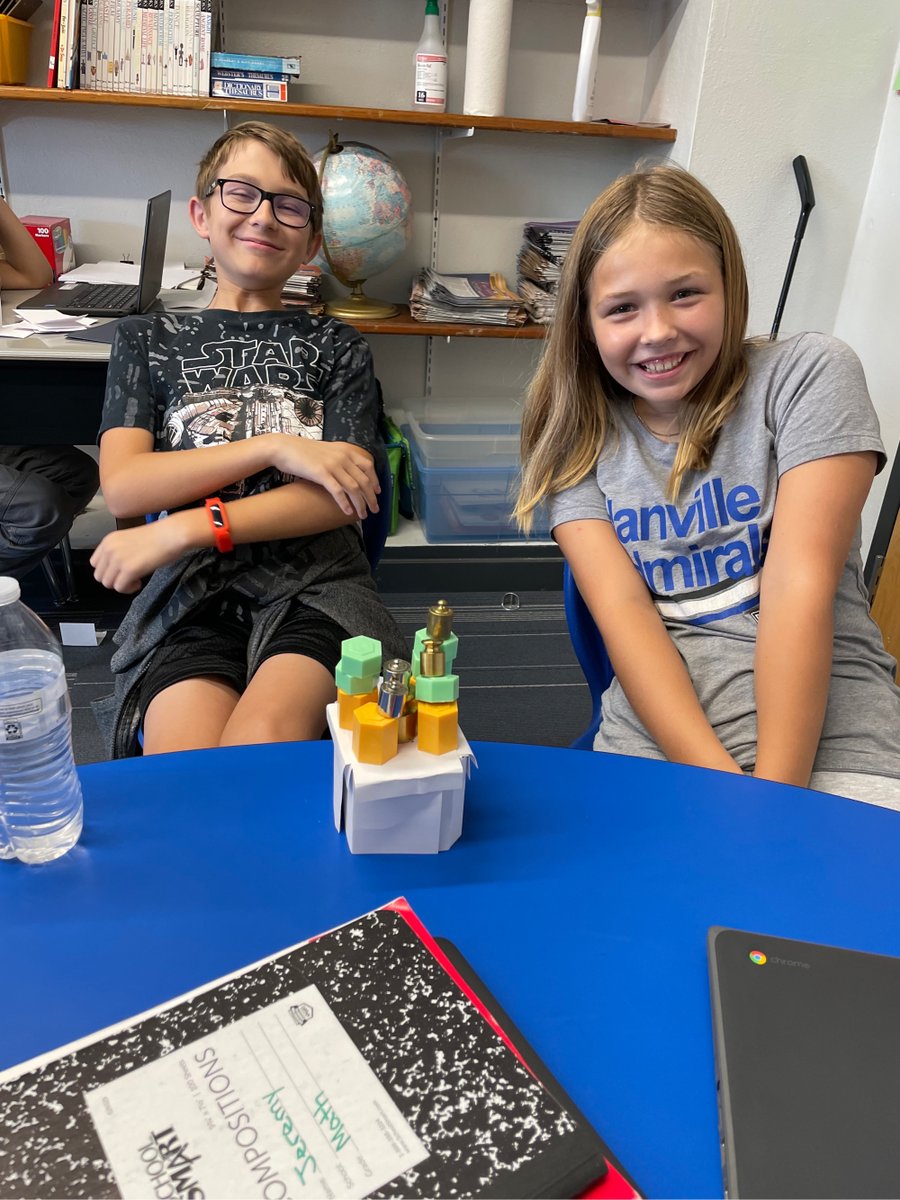 EdnaLToliver's tweet photo. Fifth grade GT students were challenged to build structures using only index cards. Structures were tested for strength, as well. https://t.co/KElvMxId2o
