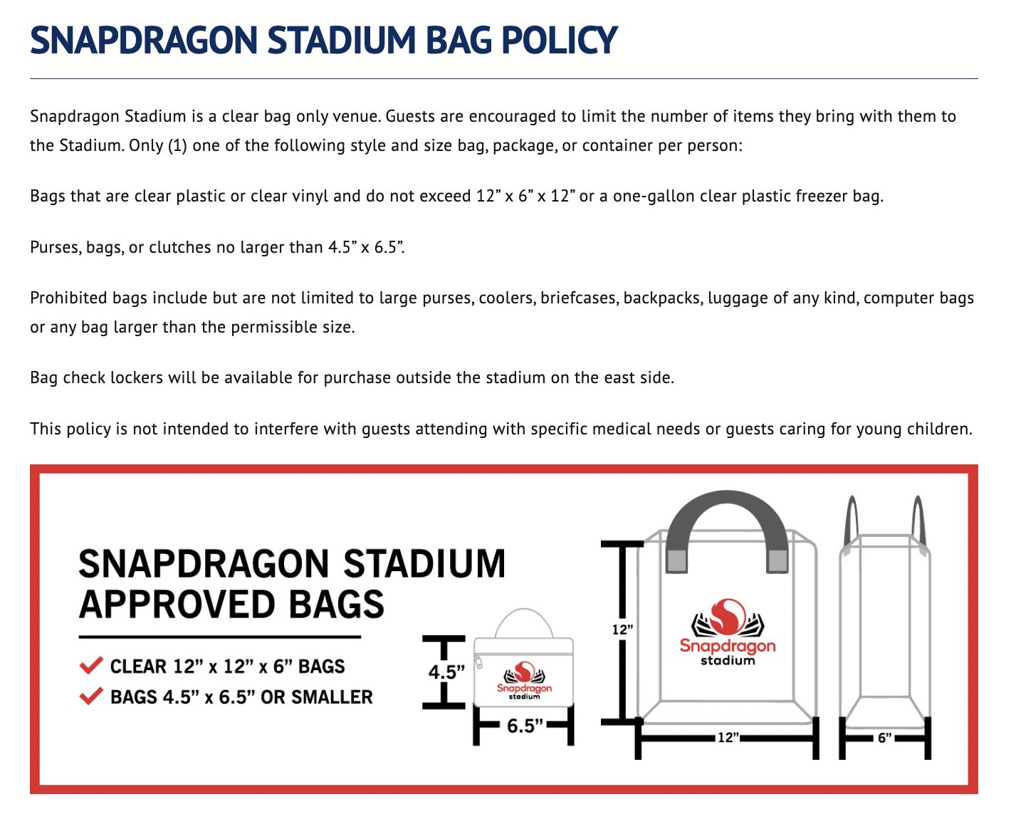 clear bag policy template