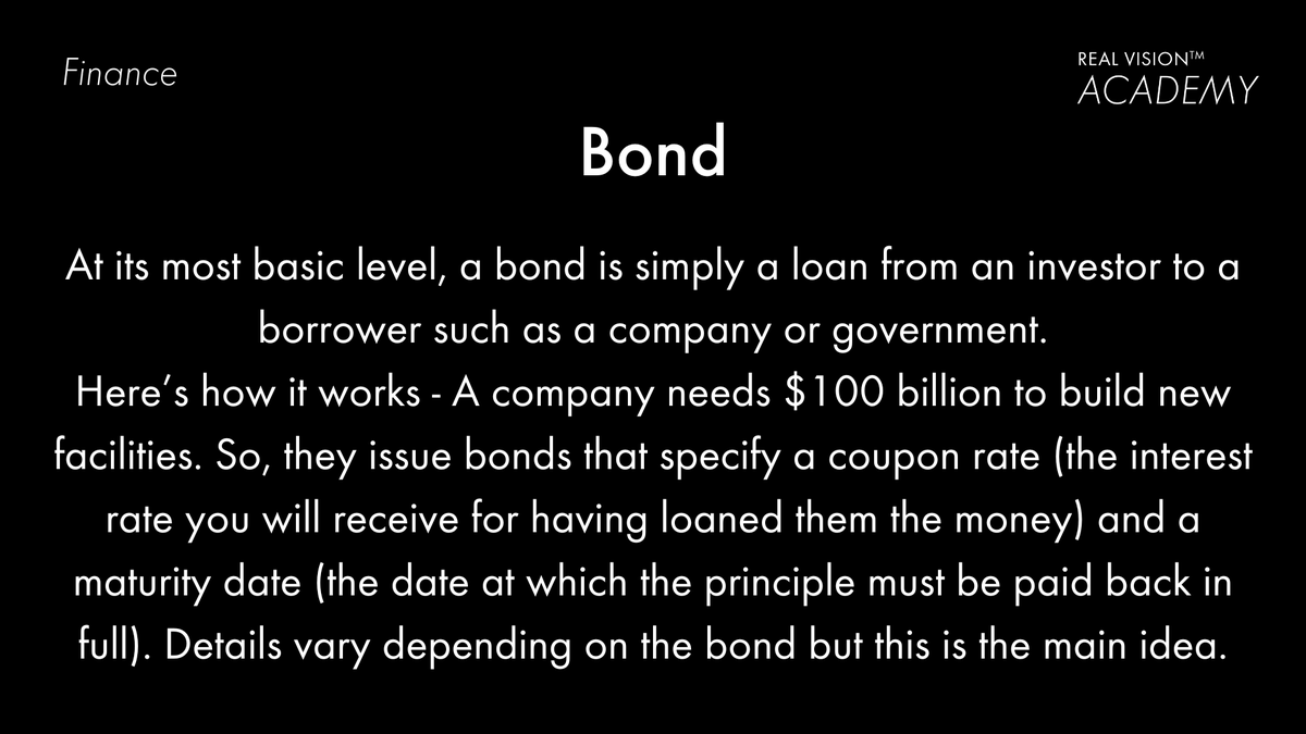 RealVision's tweet photo. #RealVisionAcademy term of the day.
#Bond https://t.co/j3RBrdAGnO