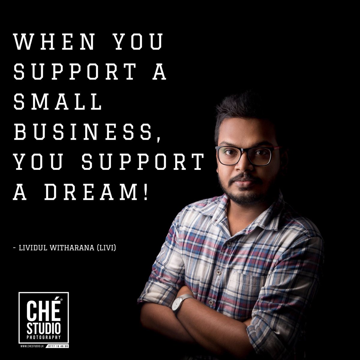 chestudiolk's tweet photo. When you support a small business, you support a dream! - Lividul Witharana 

#BeInspired #ToAspire #FirstImpressionMatters #PortraitsByCHE https://t.co/tJ2ECfef9W
