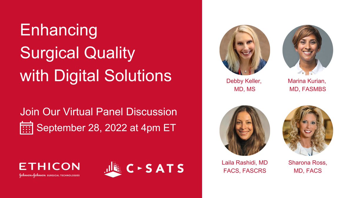 CSATSinc's tweet image. #Surgeons, mark your calendars! 📅 Join our #mis panelists on 9/28 as they discuss the benefits of integrating #DigitalSolutions into their practices to help enhance #surgical quality of care. 

Register here: bit.ly/3xqopW9