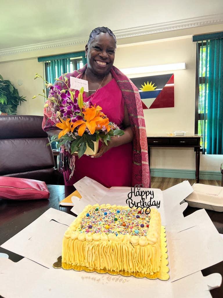 Thank you all for your lovely birthday greetings and messages. Also, thank you to the Prime Minister, Cabinet colleagues and the Cabinet Secretary and Cabinet Scretariat for this wonderful bouquet of flowers and delicious cake. May God bless you all.