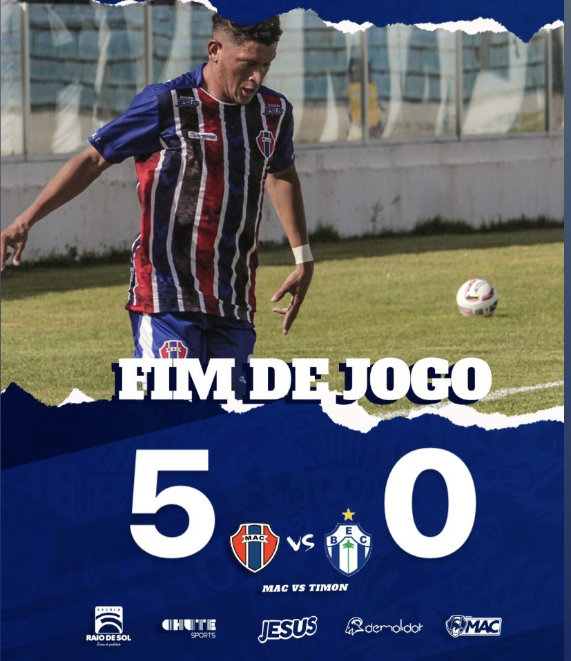 Estamos na Semifinal!!! Com gols de Clessione, Romulo, Jacaré e Edrean, vencemos o Bacabal em Rosário por 5 a 0. Juntos somos mais fortes!