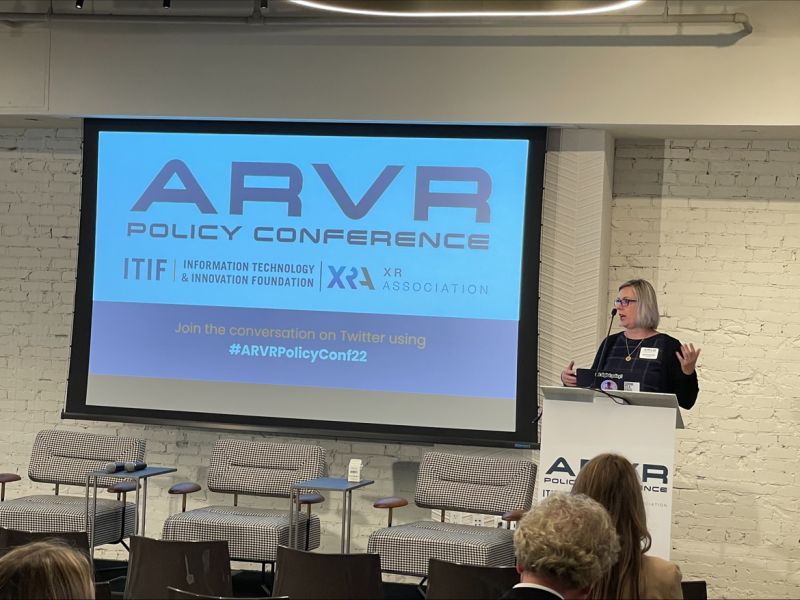 Last, but not least, final talk of the day: @kpodnar 'Key Principles for a Safe AR/VR Experience' arvrpolicy.org #arvrpolicyconf22 @XRAssociation @ITIFdc