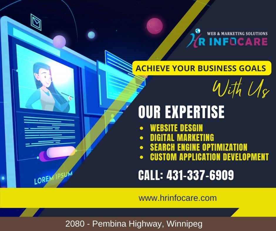 Achieve Your Bussiness Goals With Us.
📌 Website Design
📌 Digital Marketing
📌 Search Engine Optimization
📌 Pay Per Click
📌 Social Media Marketing

#websitedesign #winnipeg #webdevelopment #hrinfocare #websitedesigninwinnipeg #advertising #winnipeg #Manitoba #canada #digital