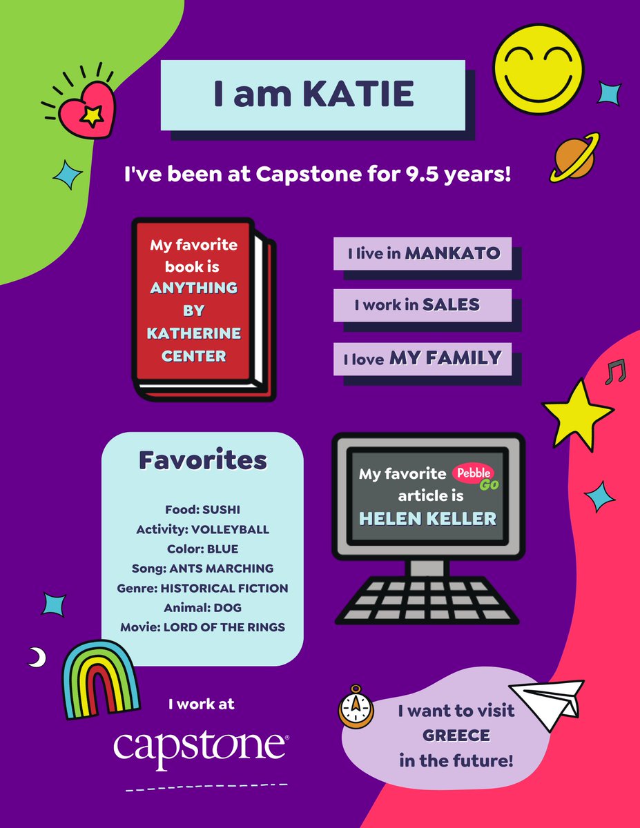 Nice to meet you! Tell me your favorites! <a href="/CapstonePub/">Capstone 📚</a>