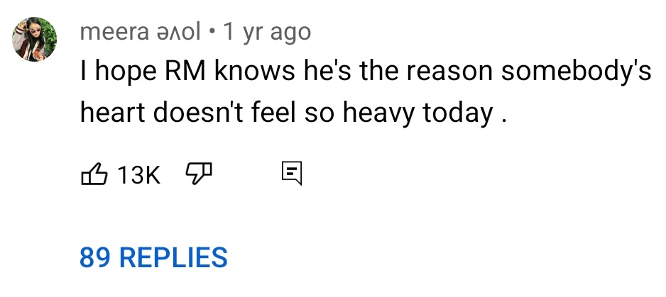 supremethv's tweet photo. saw this comment on youtube about namjoon and I wish there was a way he could see this https://t.co/vOOlmcmJNy