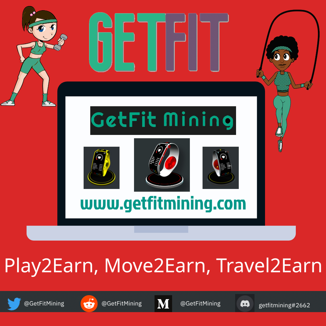 GetFitMining's tweet photo. 1⃣ Follow us
2⃣ Retweet
3⃣ Tag 3 friends &amp; comment below
https://t.co/ge8m1wsQlK If an advanced #exerciser or just out for a #walk, #GetFitMining #rewards all of your #MOVEMENT  24/7 with #Crypto Mining Rewards! #workout #cryptocurrecy #Move2Earn #Play2Earn #TRAVEL2EARN #Bitcoin https://t.co/y5HLfD8mQb