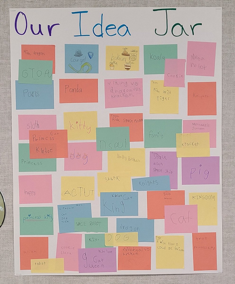 We love stories in 2W and made our own story idea jar for our writing!