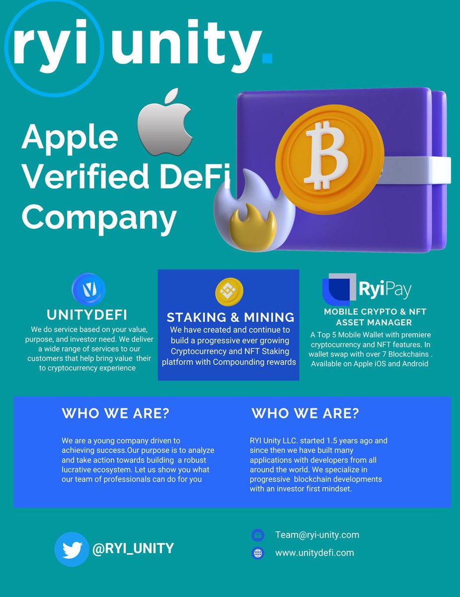 DEFIDASH_'s tweet photo. Your first #Apple verified Blockchain company #BSC  #NFT https://t.co/pwSsThNQR4