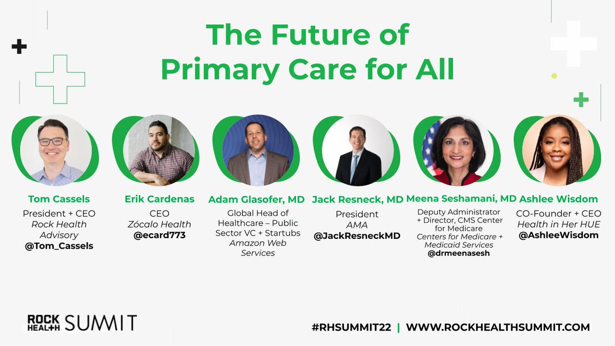 Great q's raised: How can we drive incentives for whole person care? How can we create digital tools that make physician jobs easier? What needs to change in the culture of medical care to transform today’s one-size-fits-all system into one that can work for everyone? #RHSummit22