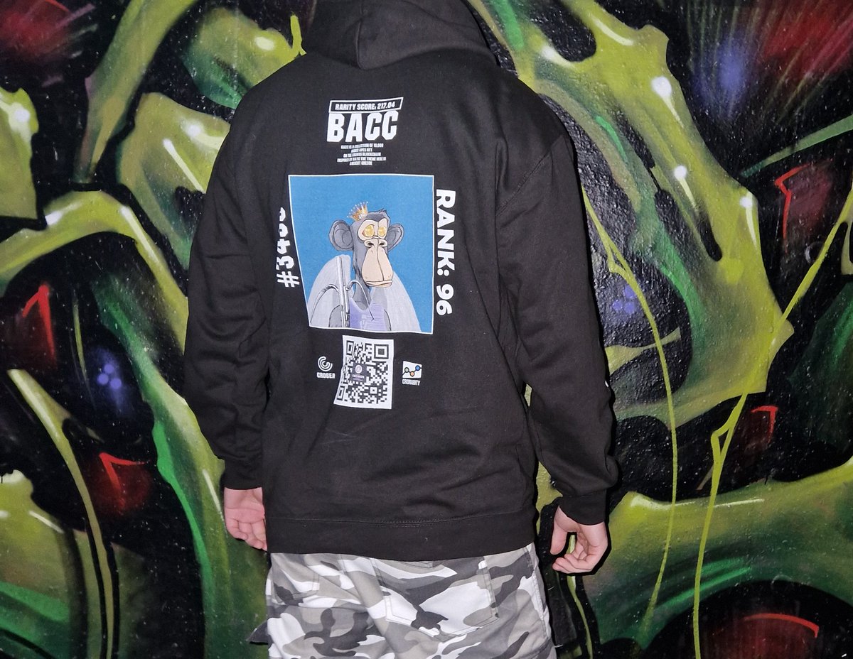 TentaklesXxx's tweet photo. @BaccFinance merch! You heard it.
Rock your favourite Ape on a hoodie!
Wallets with ranks from 25-1, so top 25 apes, will receive a totally FREE BACC
#cro #crofam #nft #merch #hoodie #bacc #baccnetwork https://t.co/x1s9bYuePW